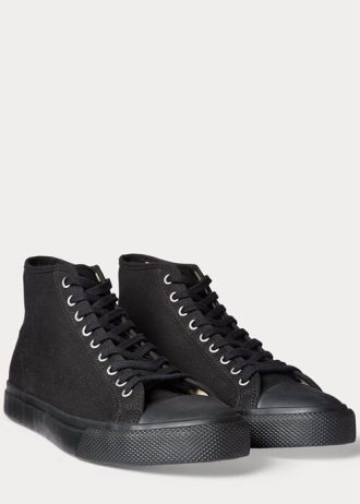 Black Men’s Ralph Lauren Mayport Canvas Sneakers