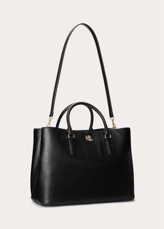 Black Women’s Ralph Lauren Leather Large Marcy Satchel Bags