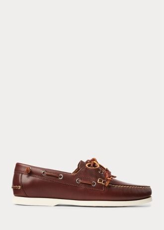 Deep Brown Men’s Ralph Lauren Merton Leather Casual Shoes