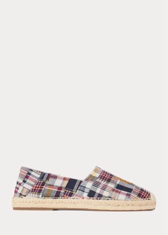 Blue Multicolor Men’s Ralph Lauren Cevio Crest Madras Espadrille