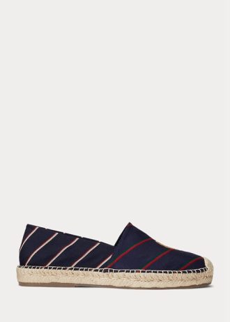 Navy Men’s Ralph Lauren Cevio Crest Striped Casual Shoes