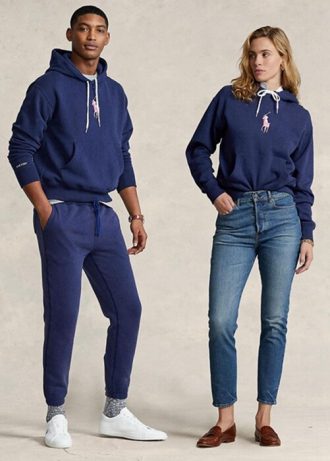 Navy Men’s Ralph Lauren Pink PonyPink Pony Fleece  Hoodie