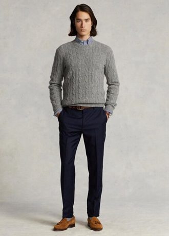 Navy Men’s Ralph Lauren Slim Fit Wool Twill  Pants