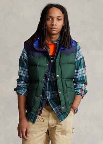 Navy Men’s Ralph Lauren Water-Repellent Down Western Vest