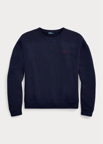 Navy Women’s Ralph Lauren Fleece Crewneck Pullover Sweatshirts