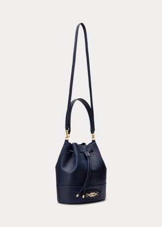 Refined Navy Women’s Ralph Lauren Leather Large Andie Handbag
