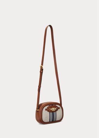 Vnl_lrn Tn/Lrn Tn/Vnl-frn Women’s Ralph Lauren Striped Medium Jordynn Crossbody Bags