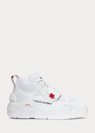 White Men’s Ralph Lauren PS100 High-Top Sneakers