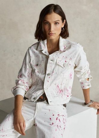 White Women’s Ralph Lauren Pink PonyPink Pony Denim Trucker Jackets